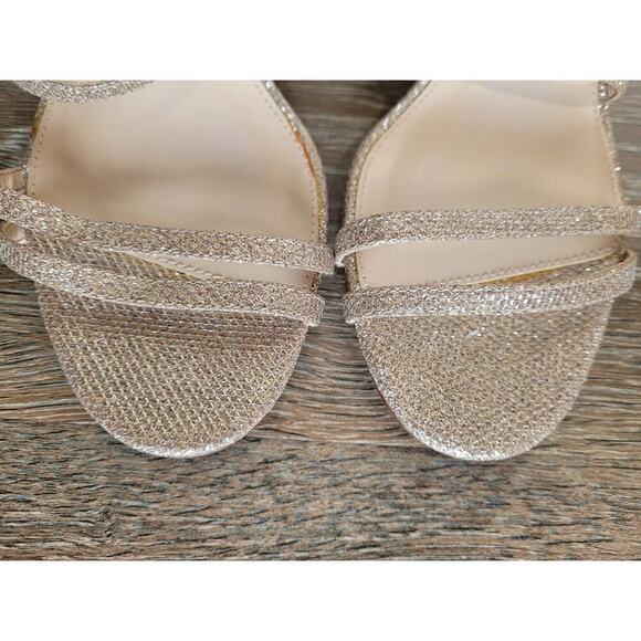 Pella Moda Women's Rooni Mid Heel Gold Strappy Sandal size 11 Sparkly #7 - Picture 6 of 7